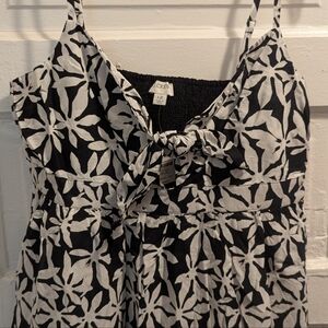 J.Crew Black and White Floral Dress